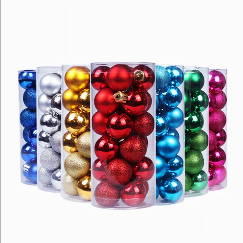 8cm/24pcs Christmas Xmas Tree Ball christmas ball christmas decorations for Home Christmas decorations Gift