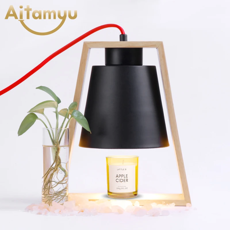 Настольная лампа для ароматерапии креативная простая деревянная настольная с