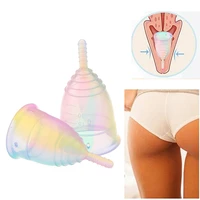 1pcs colorful women cup medical grade silicone menstrual cup feminine hygiene menstrual lady cup health care period cup