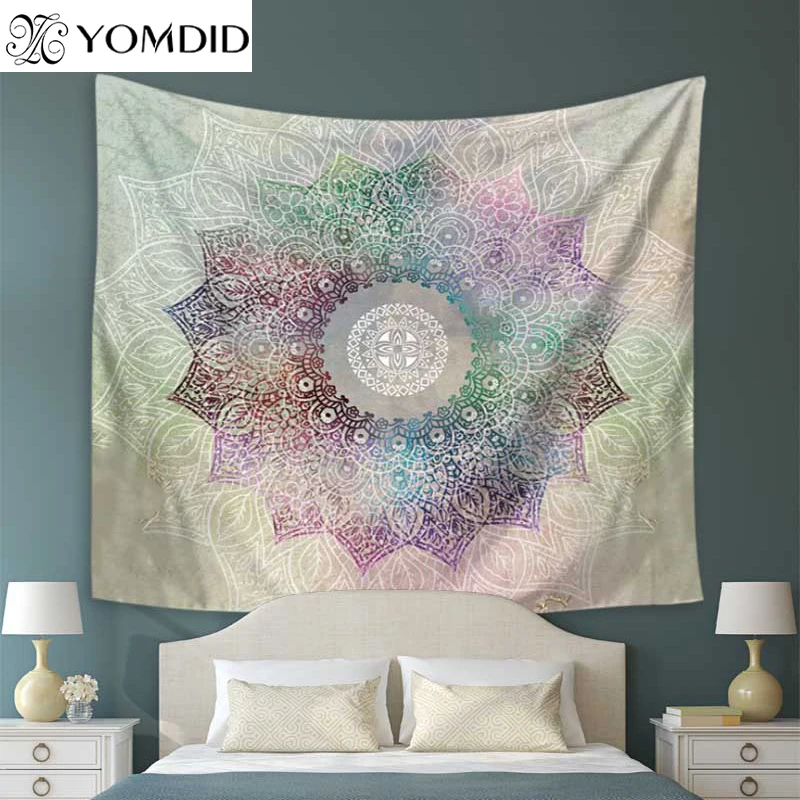 

Printed Lotus Tapestry Bohemia Boho Mandala Tapestry Carpet For Wall Decoration Hippie Tapestry Beach Towel Yoga Mat Blanket