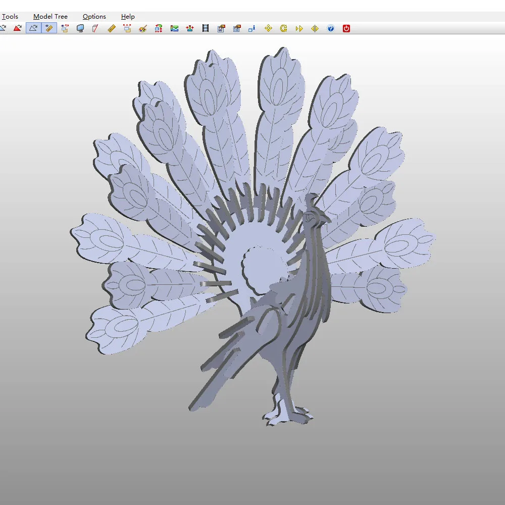 Павлин птица Solidworks шаг SLDASM файлы векторный дизайн чертежные для ЧПУ лазерной