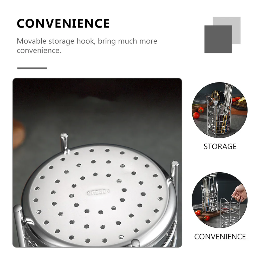 

1pc Stainless Steel Chopsticks Organizer Tableware Kitchen Storage Tool