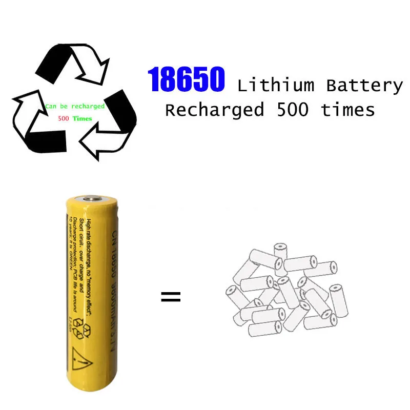 MJKAA 18650 аккумулятор 3,7 V 9800mAh литий-ионная аккумуляторная батарея для светодиодного фонарика