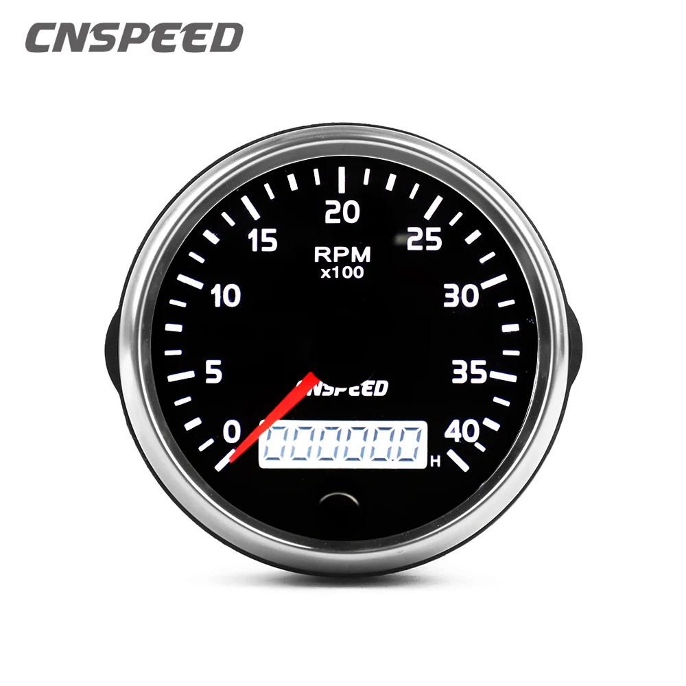85 мм Тахометр 0-4000 об/мин Янтарный/белый светильник 12 В/24 В датчик с ЖК-дисплеем