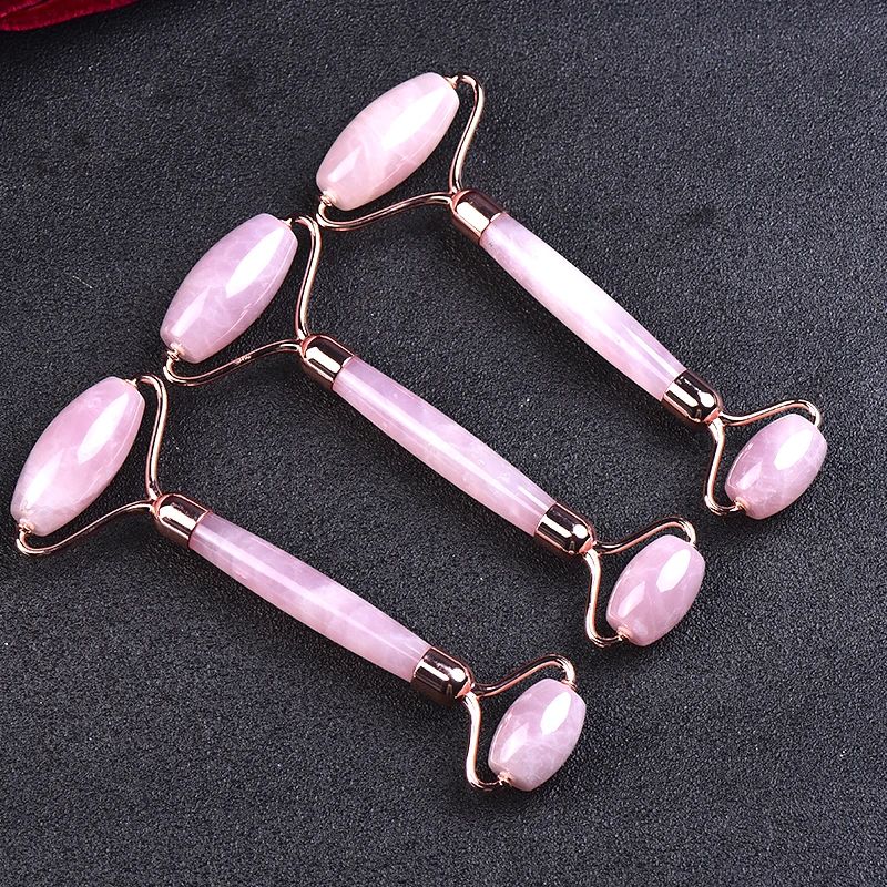 Модные Простые из натурального розового кварца массаж лица ручной массажер