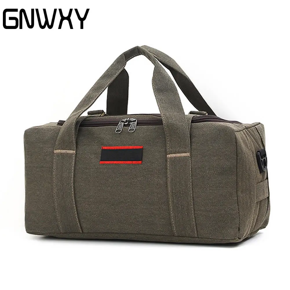 GNWXY Large Capacity Canvas Hand Luggage Bag Travel Bags Move House Big Bag Weekend Overnight Bag Folding Trip Bag Dripshipping