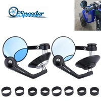 2pcs 22mm 25mm handle bar end rearview side mirror motorcycle accessories moto mirrors scooter e bike rearview mirrors