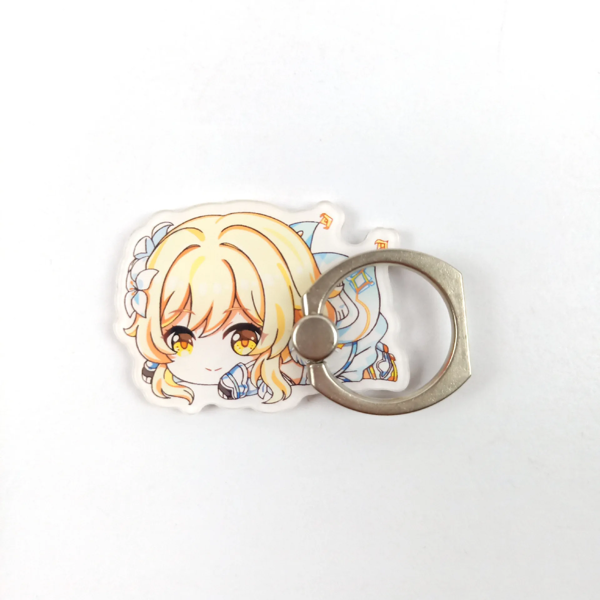 

2021 Anime genshin impact Key Chains Child Toy Traveler Figure Zhongli Keqing cosplay Razor Keyring Student Backpack Keychain