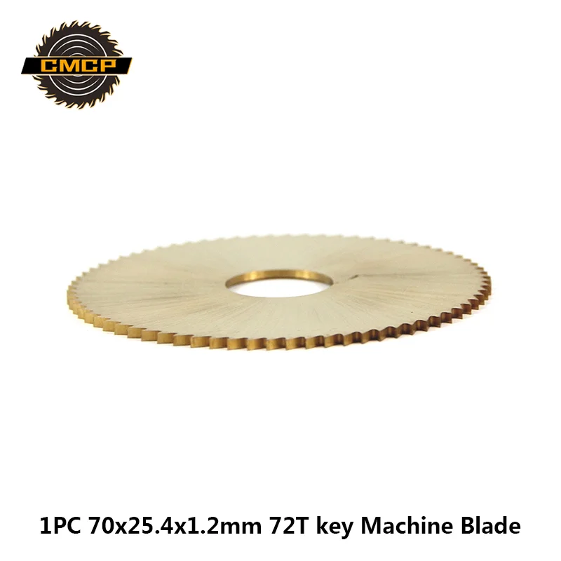 1 шт. 70x25,4x1,2mm 72T ключ лезвие машины для Wenxing копировально-фрезерный станок для обработки замочных ключей Титан покрытием Ключ режущая пластина HSS нож для циркулярной пилы
