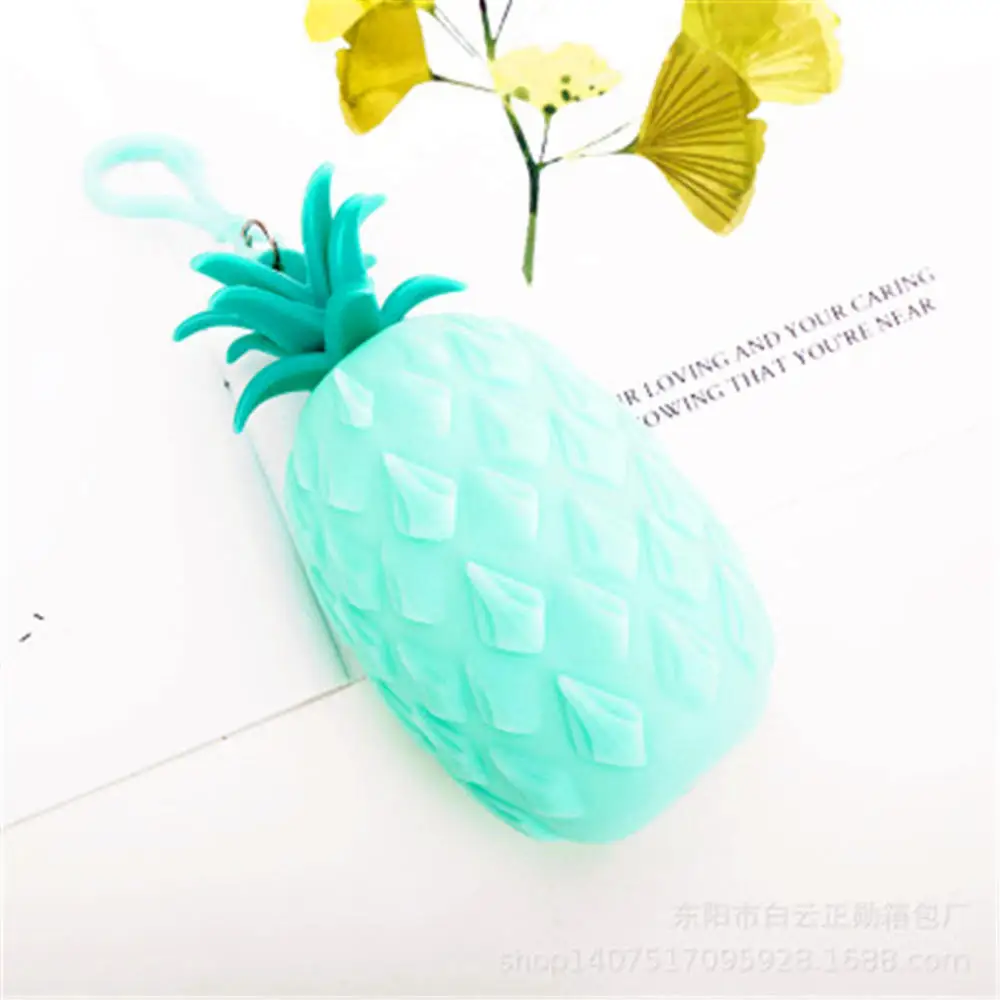 Новинка модный взрывозащищенный силиконовый подвесной чехол с ананасовым пером