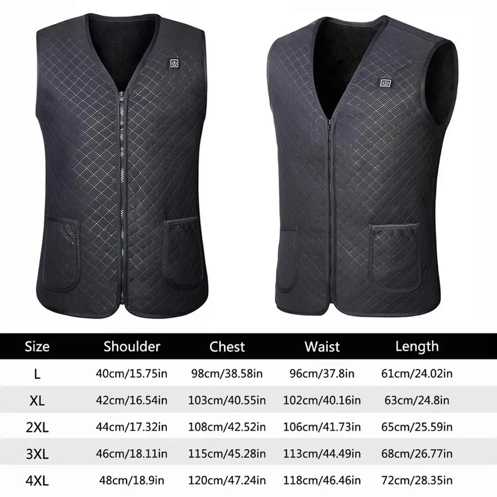 

Heating Vest USB Charging Lightweight Winter Warm Waistcoat Electric Heated Coat Commuting Camping Ice Fishing Thermal Vest