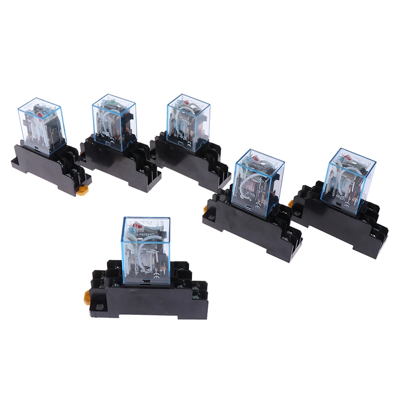 AC / DC LY2NJ 10A 8 контактное реле мощности катушки DPDT hh62 HHC68A 2Z + разъем 12 В 24 в 1 шт. Лидер