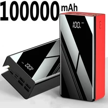 Power Bank 100000mAh Portable Fast Charging Poverbank Mobile Phone External Battery Charger Powerbank 100000 mAh for Xiaomi Mi