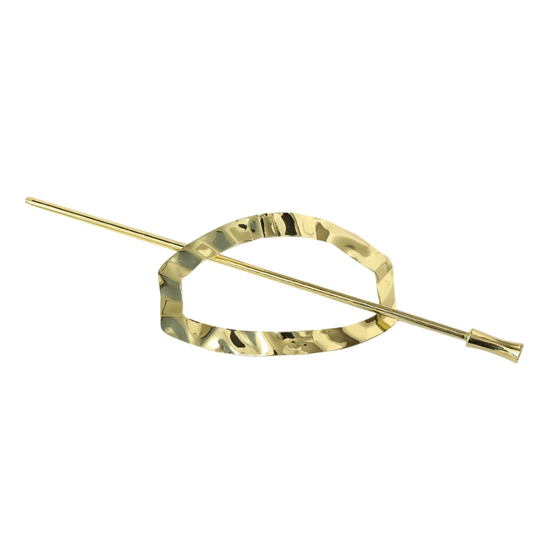 

Simple Geometric Hair Stick Boho Hair Accessories For Womens Elegant Metal Gold Filled Hairpin Ponytail Holder Vintage Headwear