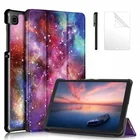 Для планшета Samsung Galaxy Tab A7 Lite 8,7 дюймовый корпус SM-T220T225 три раза чехол для Samsung Galaxy Tab A7 Lite 8,7 2021 чехол + Защитная пленка на экран, ручка