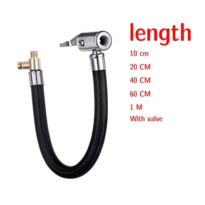 

Car Tire Air Inflator Hose Inflatable with Valve Tube Connection Tube Hose Inflator Bike Quick Inflation Chuck Locking Air Chuck