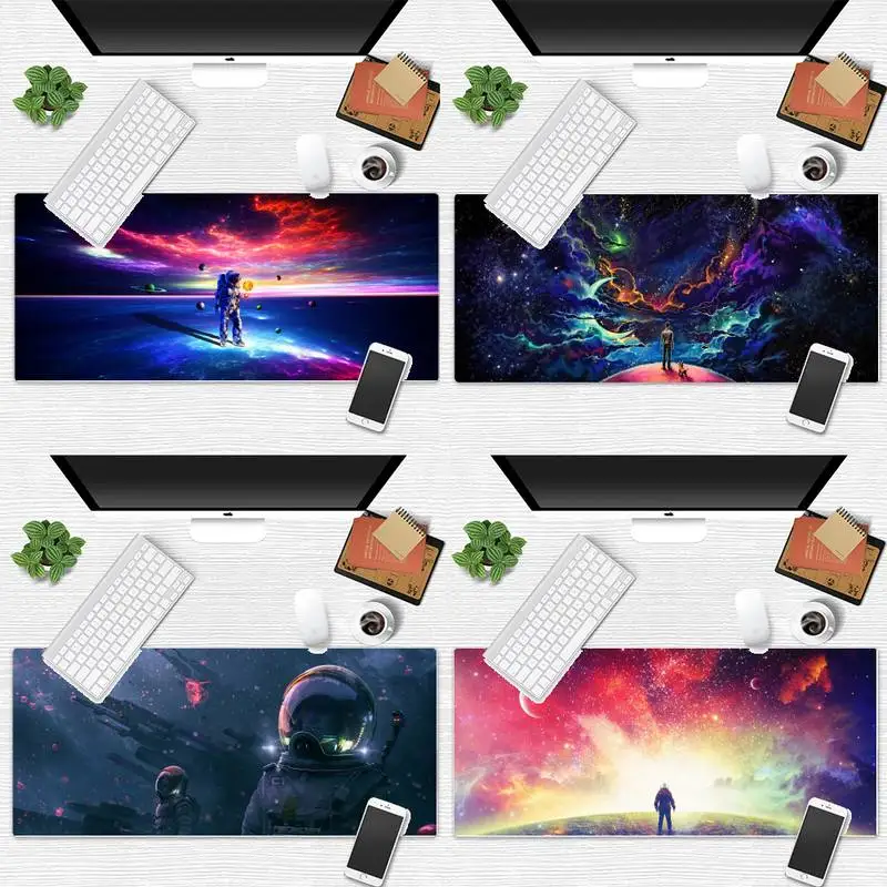 

Astronaut space aurora universe Gamer Speed Mice Retail Small Rubber Mousepad Desk Protect Game Office Work Mouse Mat pad