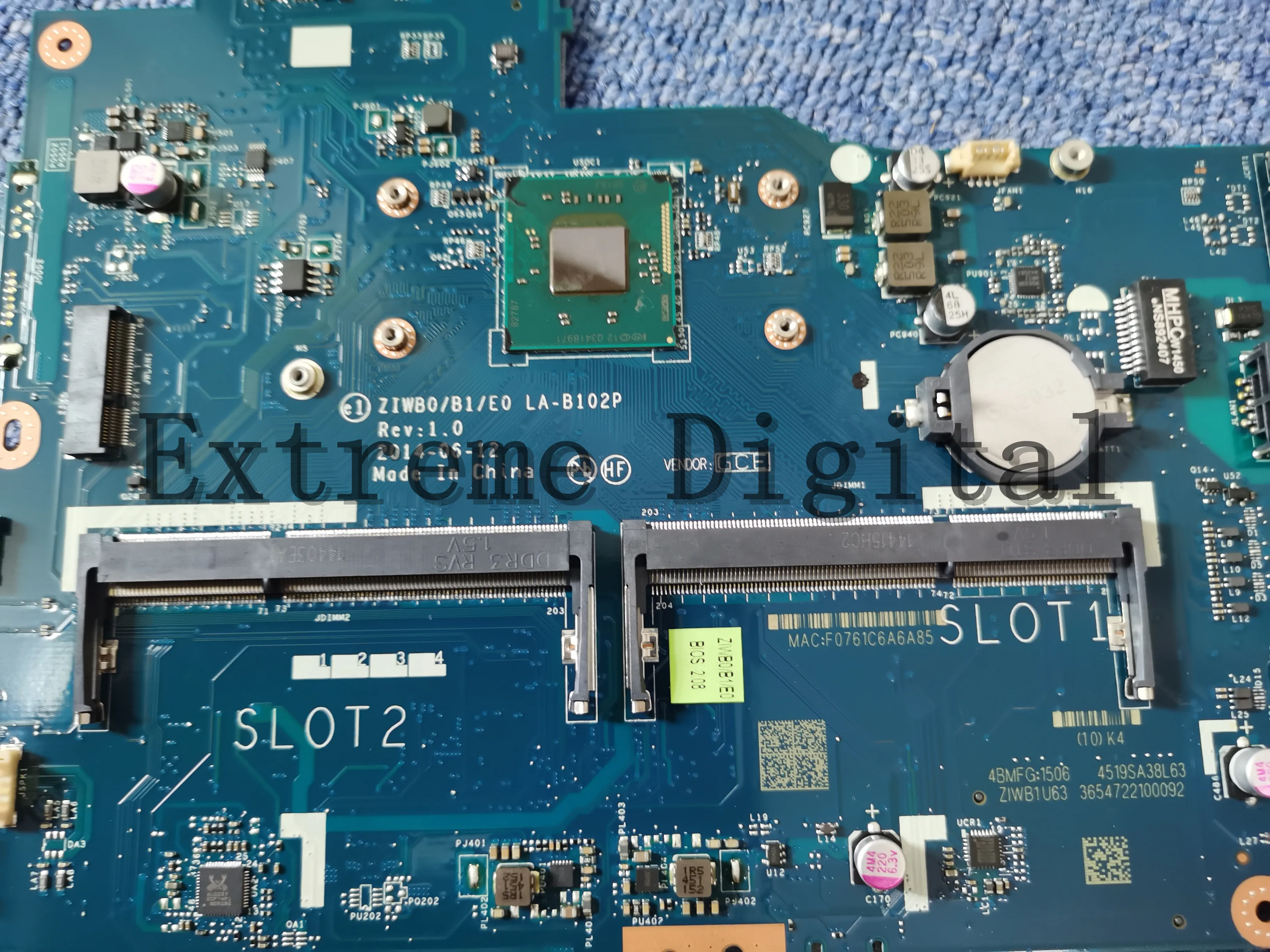 Материнская плата ZIWB0/B1/E0 LA-B102P для ноутбука lenovo b50-30 процессора intel N2830 N2840