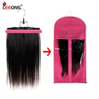 Сумки для хранения париков с логотипом на заказ, вешалка для защиты от пыли, держатель с поддержкой, инструменты для наращивания волос, нетканый прозрачный