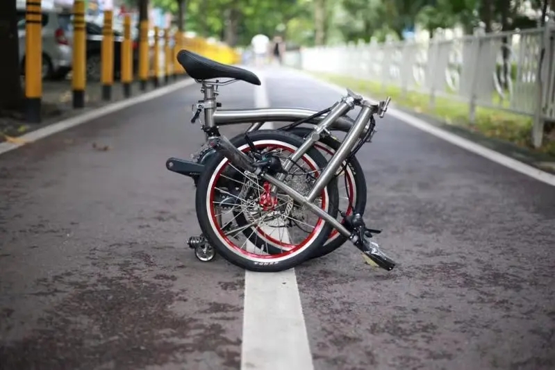 Титановая задняя треугольная вилка для велосипеда Brompton шириной 135 мм и передней вилкой для дискового разрыва шириной 100 мм