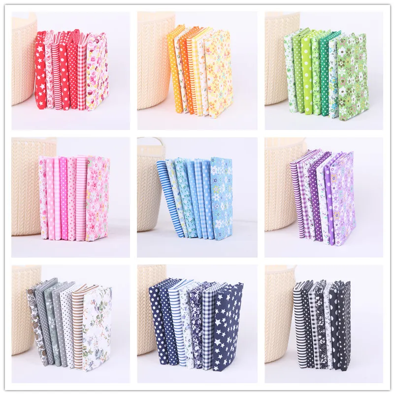 7 шт. швейная ткань для 100% хлопка с принтом цветная сделай сам ручная работа шитье