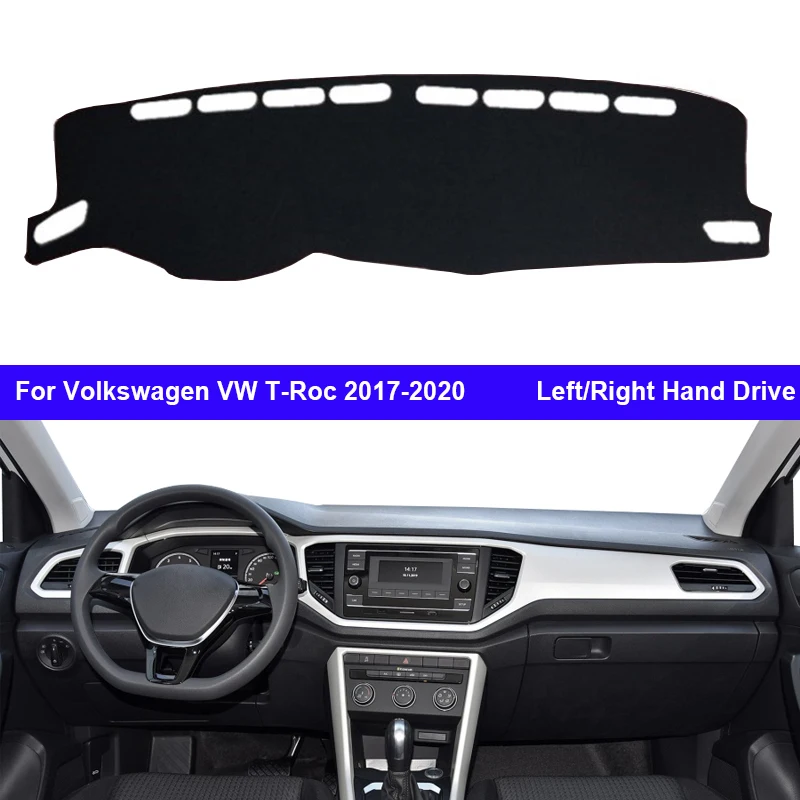 

For Volkswagen VW T-Roc 2017-2020 Left/Right Hand Drive 1PC Car Dashboard Mats Cover Sun Shade Dashboard Cover Capter