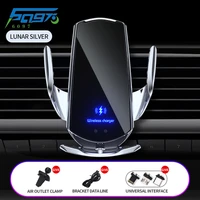 automatic 15w qi car wireless charger for iphone 13 12 11 xr x 8 samsung s20 s10 magnetic usb infrared sensor phone holder mount