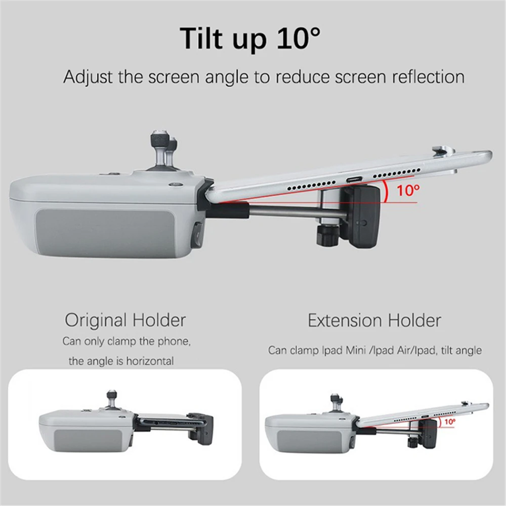 aluminum alloy tablet stand holder flat bracket mount for dji royal mavic air mini 2 remote control drone accessories free global shipping