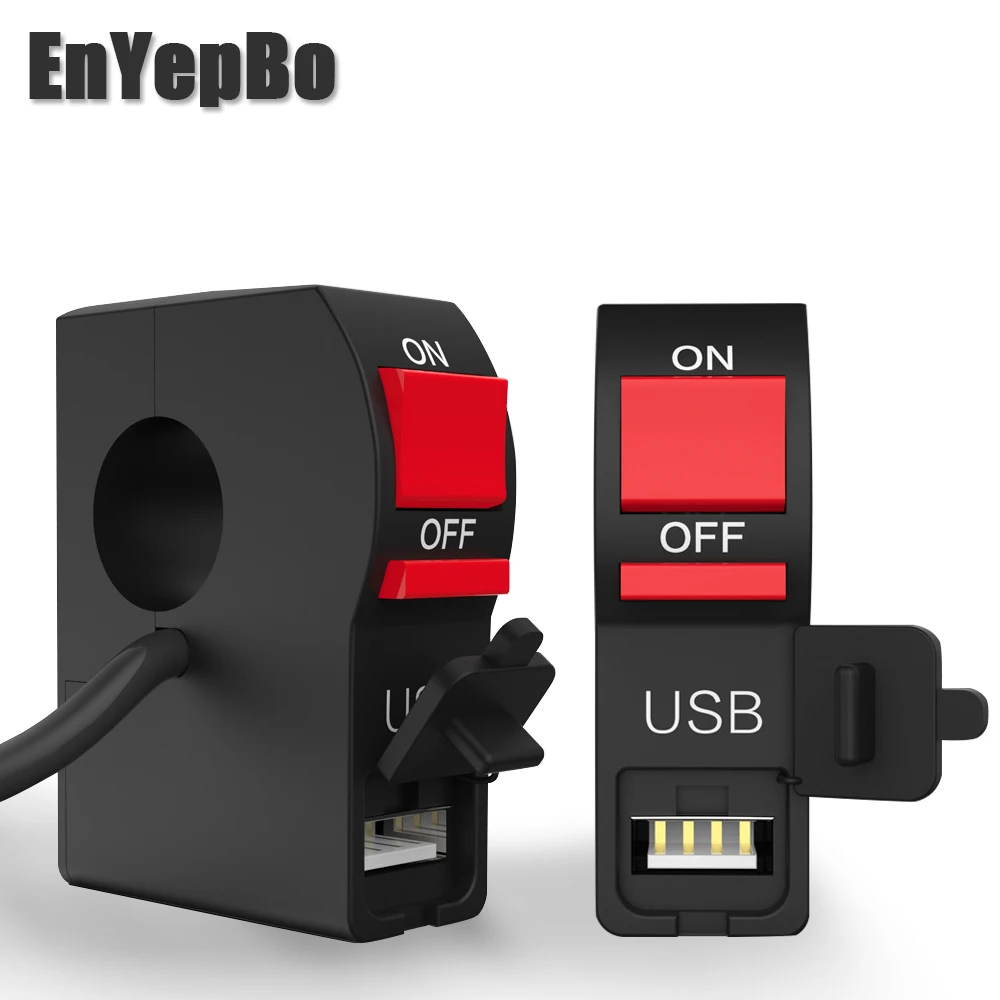 10 шт. 22 мм 7/8 &quotУниверсальный USB руль для мотоцикла кнопка включения выключения с