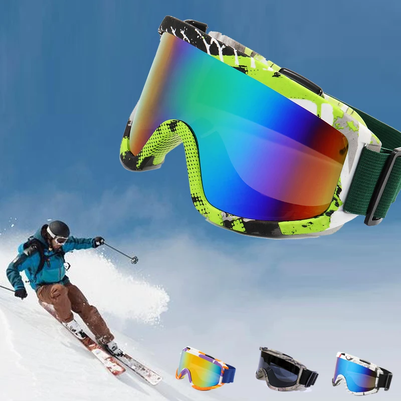 Модные лыжные Солнцезащитные очки UV400 красочные поликарбонатные с защитой от