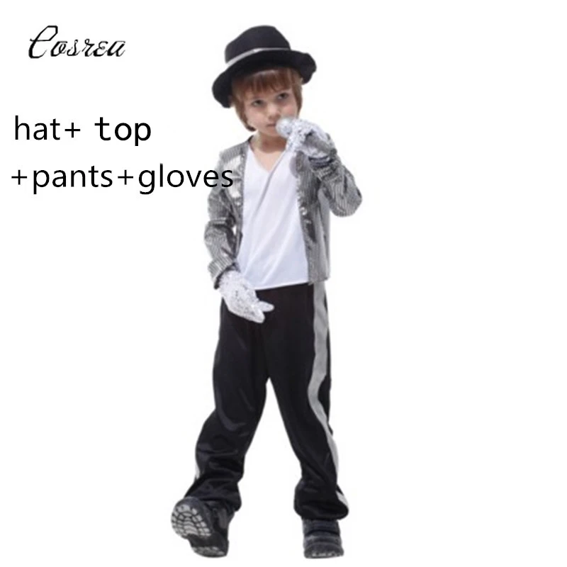 Одежда с Майклом jackson костюм для мальчиков костюмированной вечеринки футболка