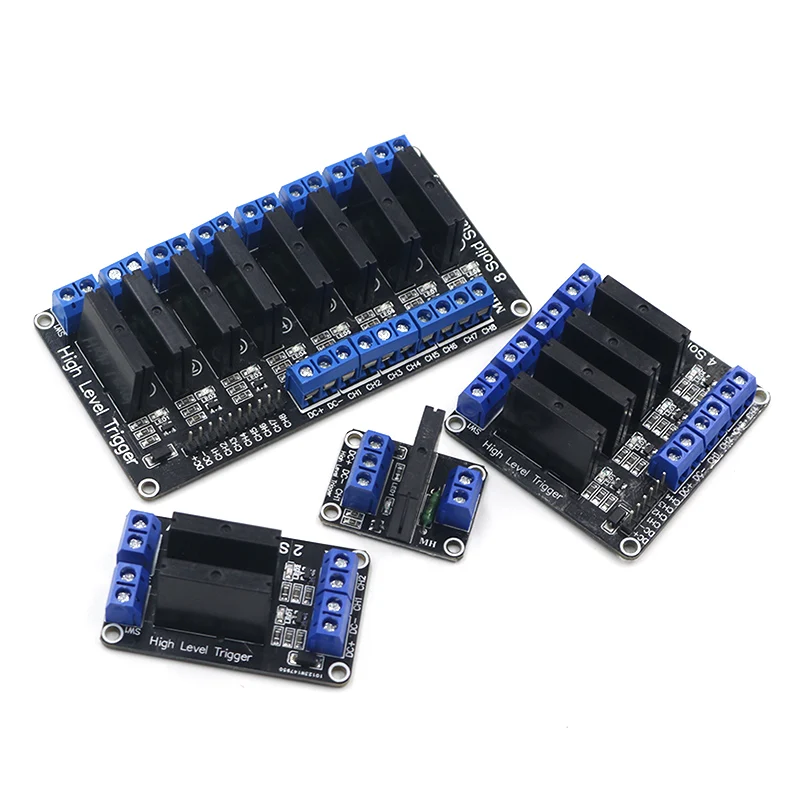 1 2 4 8 канальный 5 В DC релейный модуль твердотельный высокий уровень SSR AVR DSP G3MB-202P реле для Arduino