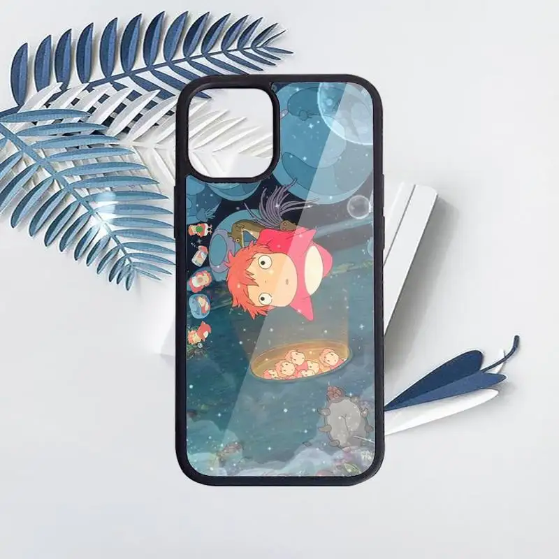 

Japan anime Goldfish on the Cliff Phone Case PC for iPhone 11 12 pro XS MAX 8 7 6 6S Plus X 5S SE 2020 XR Luxury funda