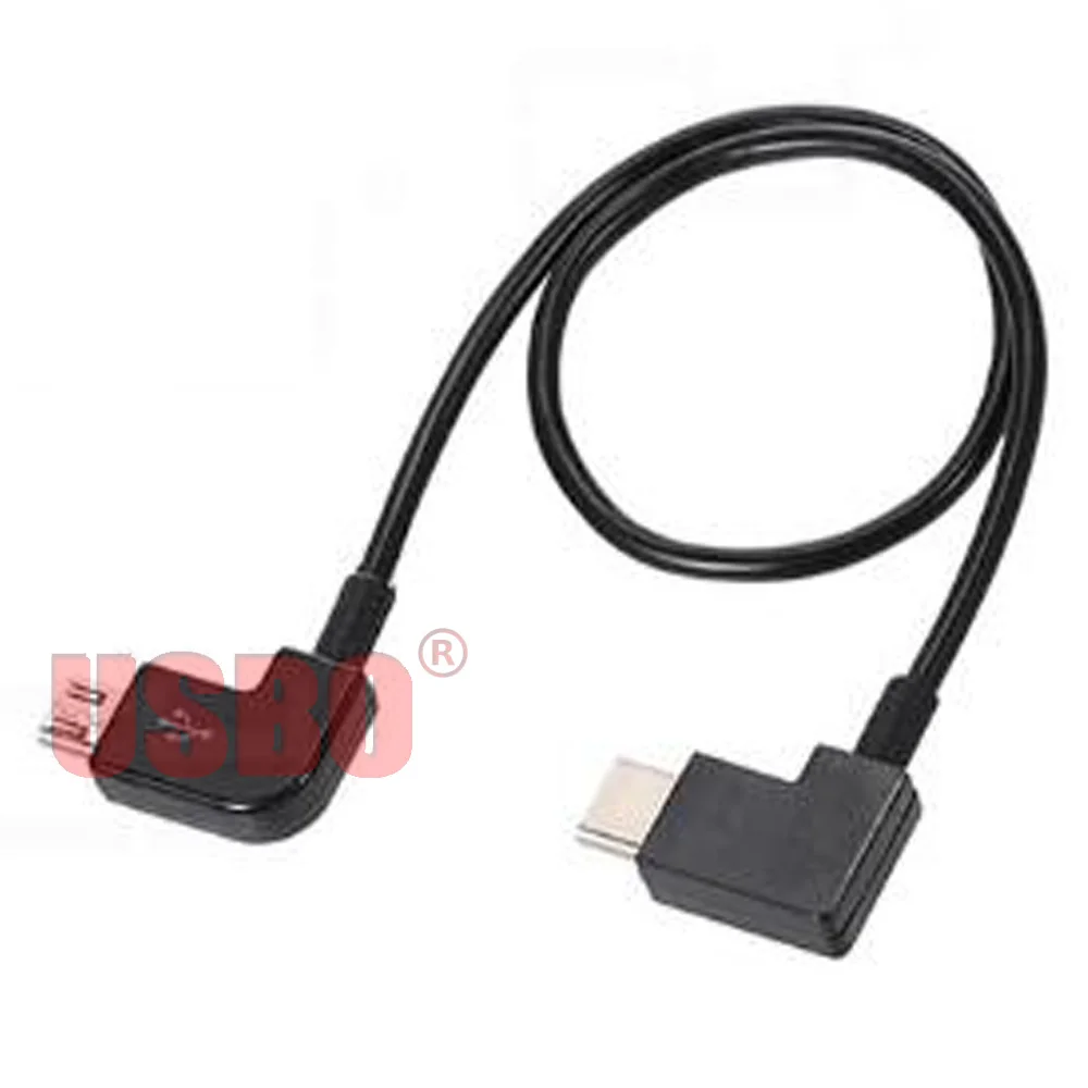 Высококачественный двойной угловой черный 0 3 м USB3.1 Тип C штекер-штекер Micro-USB