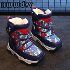 Детские зимние ботинки, зимние теплые хлопковые уличные ботинки для мальчиков, Нескользящие водонепроницаемые детские повседневные ботинки, товары для бега и активного отдыха