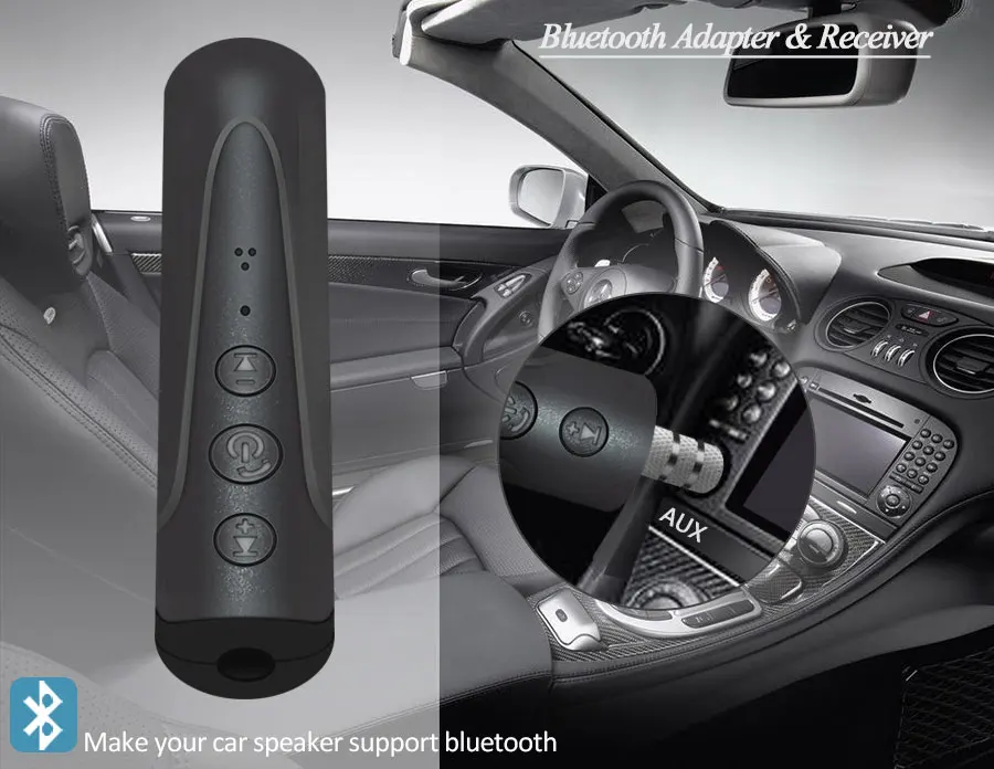 Универсальный Bluetooth аудио приемник 3.5AUX автомобильные динамики гарнитуры Универсальный Один тащить два вызова камера Функция