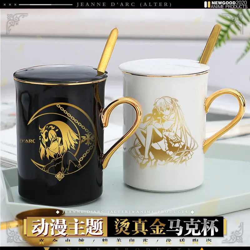 

Anime Fashion Sword Art Online Kiritc Date A Live Tokisaki Kurumi Sora Kasugano Hot Stamping Mug Plating Ceramic Cup Gift