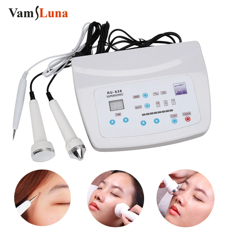 3 In 1 RU-638 Ultrasonic Facial Machine Spot Tattoo Removal Anti Aging Facial Massage Machine Skin Care Beauty Instrument