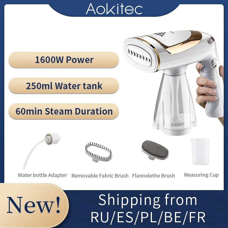 

Портативный отпариватель 1600 Вт Мощный отпариватель для одежды 250 мл, портативный паровой утюг с быстрым нагревом, гладильная машина для оде...