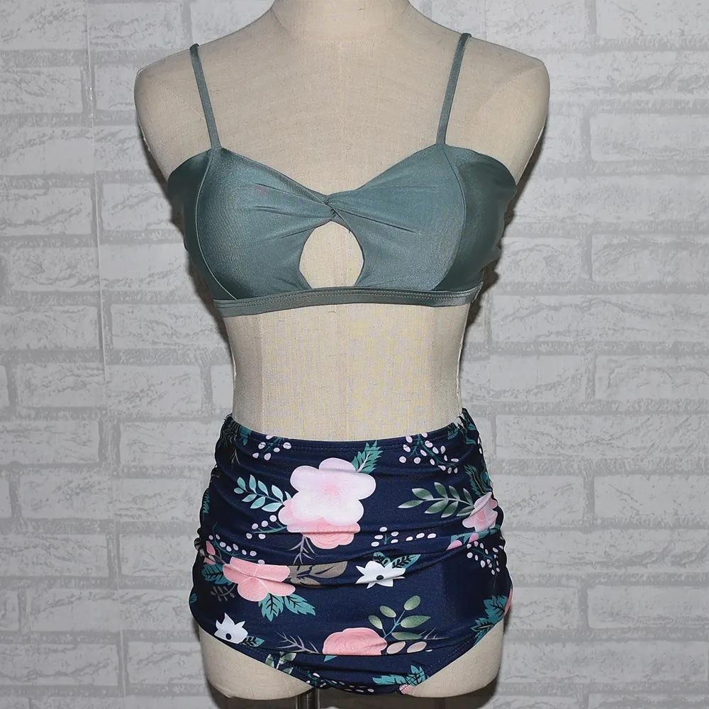 

Sexy High Waist Bikini 2022 Swimsuit Women Two Piece Swimwear Push Up Brazilian Fashion Bikini Set Biquini Bathing Suit Women