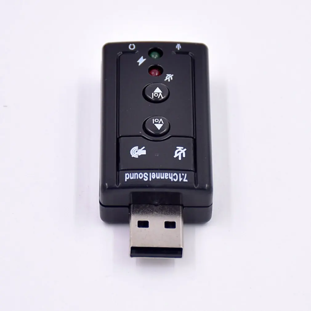 7 1 Внешняя USB звуковая карта к разъему 3 5 мм аудио адаптер для наушников