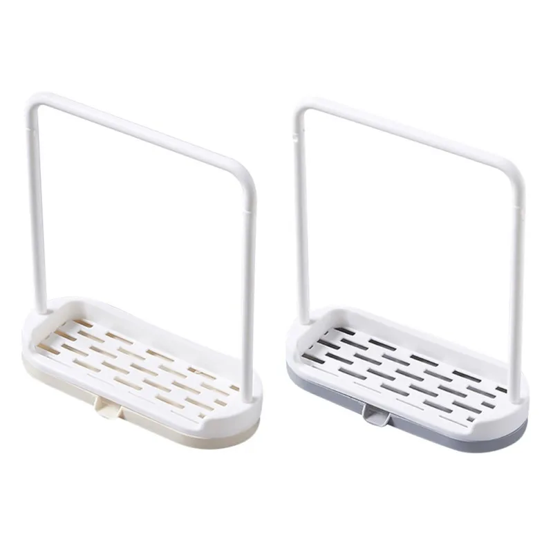 

Detachable Bar Towel Drying Rack Sponge Drainer Kitchen Plastic Wash Cloth Holder with Sponge Tray Draining Tool