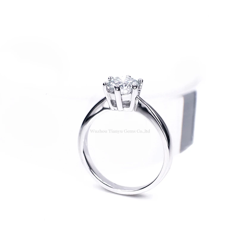 Женское серебряное кольцо с муассанитом 2 карата/1 карат/0 5 карата - купить по
