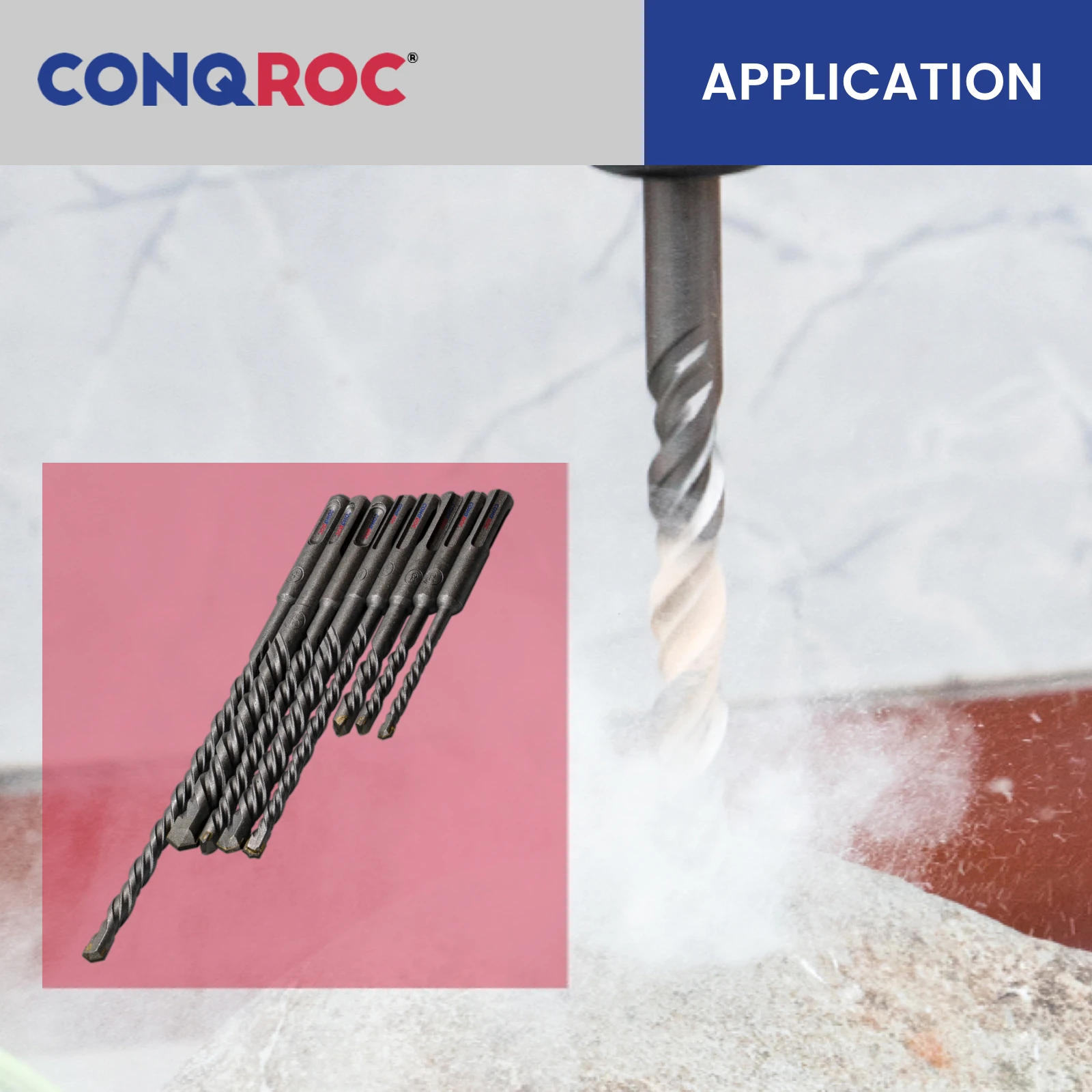 

8 Pieces SDS Plus Masonry Drill Bits Set Standard-Point Carbide-Tipped Hammer Drill Bits Kit