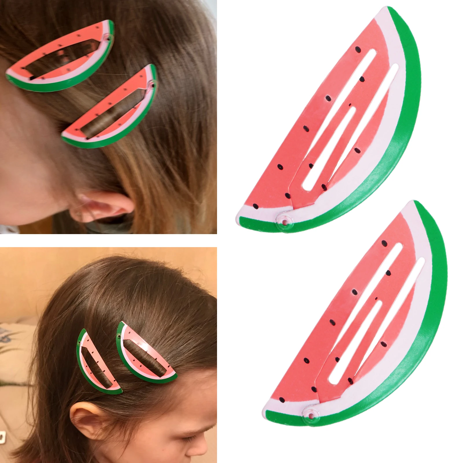 2 шт. милая заколка для волос девочек летняя повседневная одежда заколки арбуз