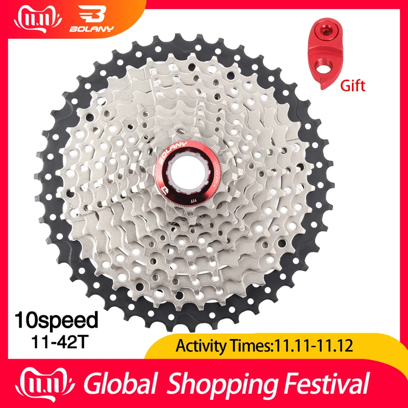 BOLANY MTB кассета 10 скоростей 11-42 т звездочки свободного хода широкое соотношение горный велосипед аксессуары для велосипеда Shimano кассета
