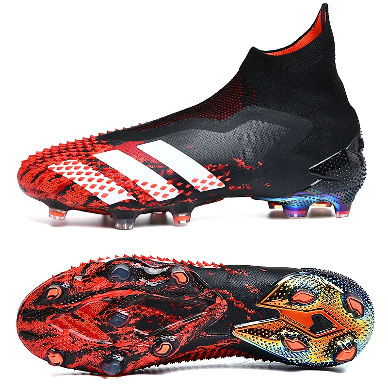 

New Style Football Boots Training Professional Soccer Cleats High Ankle Sport Shoes Fashion Sneakers