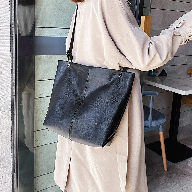 Повседневная Большая Сумка через плечо для женщин 2020 вместительные мягкие сумки