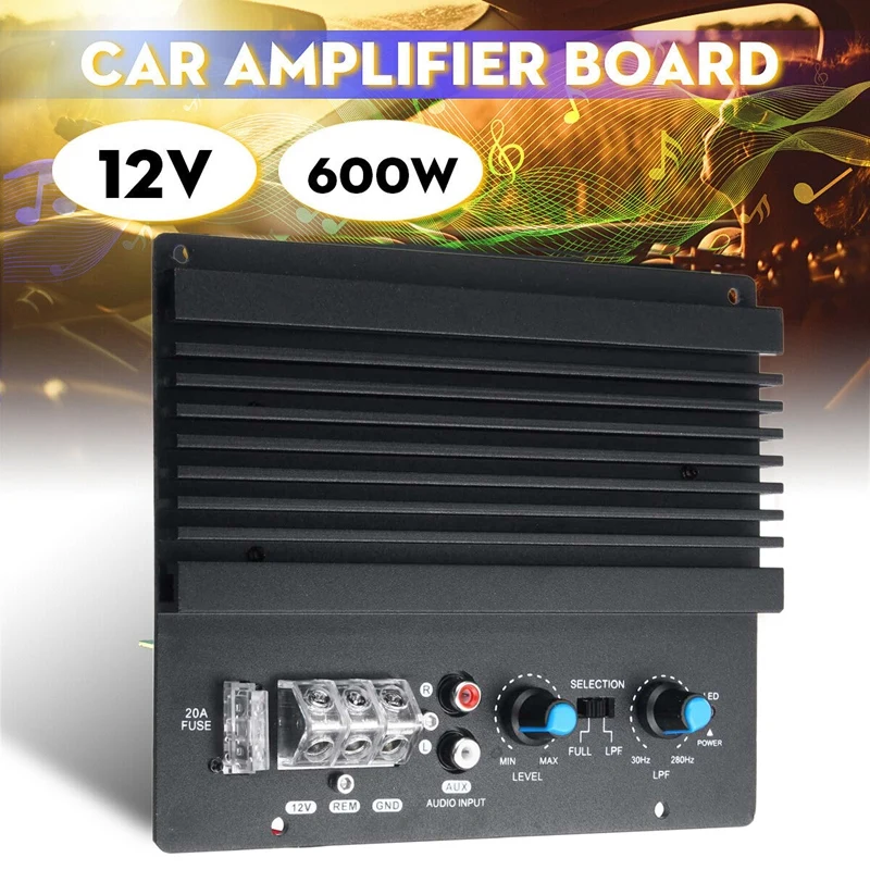 

12V 600W Mono Car Audio Amplifier Powerful Bass Subwoofer Amplifier Board Player Automotive Amplifier Module