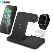 DCAE 3 in 1 Wireless Charger For AirPods Pro Apple Watch 6 SE 5 Qi 15W Fast Charging Stand for iWatch iPhone 13 12 11 XS XR X 8